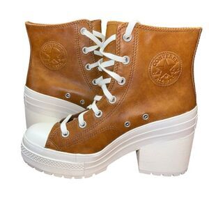 SALE! New Converse Chuck 70 De Luxe Heel Leather Hi Platform Boots A12866C